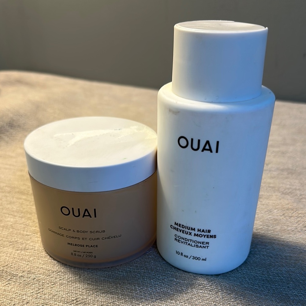 OUAI Scalp & Body Scrub and Conditioner Set